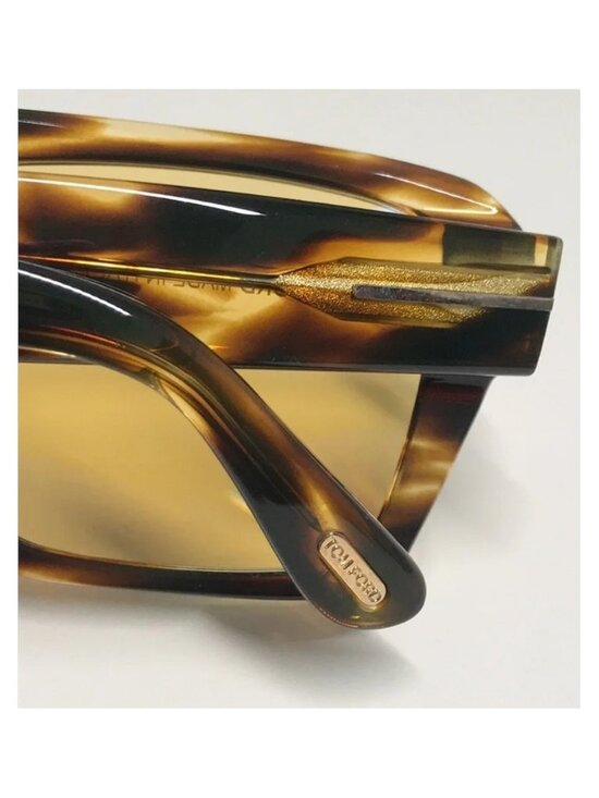 New Authentic Tom Ford TF1153 52E “Redford” Sunglasses – Dark Havana with Yellow main image 8